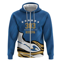 Personalized Kosova Nje Komb Nje Gjak Zip Hoodie Kosova 383 Independent Sice 2008 - Wonder Print Shop