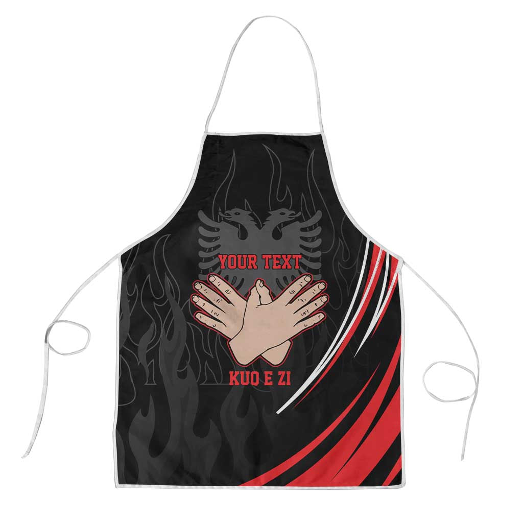 Personalized Shqipe Albania Nation Flag Apron Kuq E Zi Tiranaproud Albanian - Wonder Print Shop