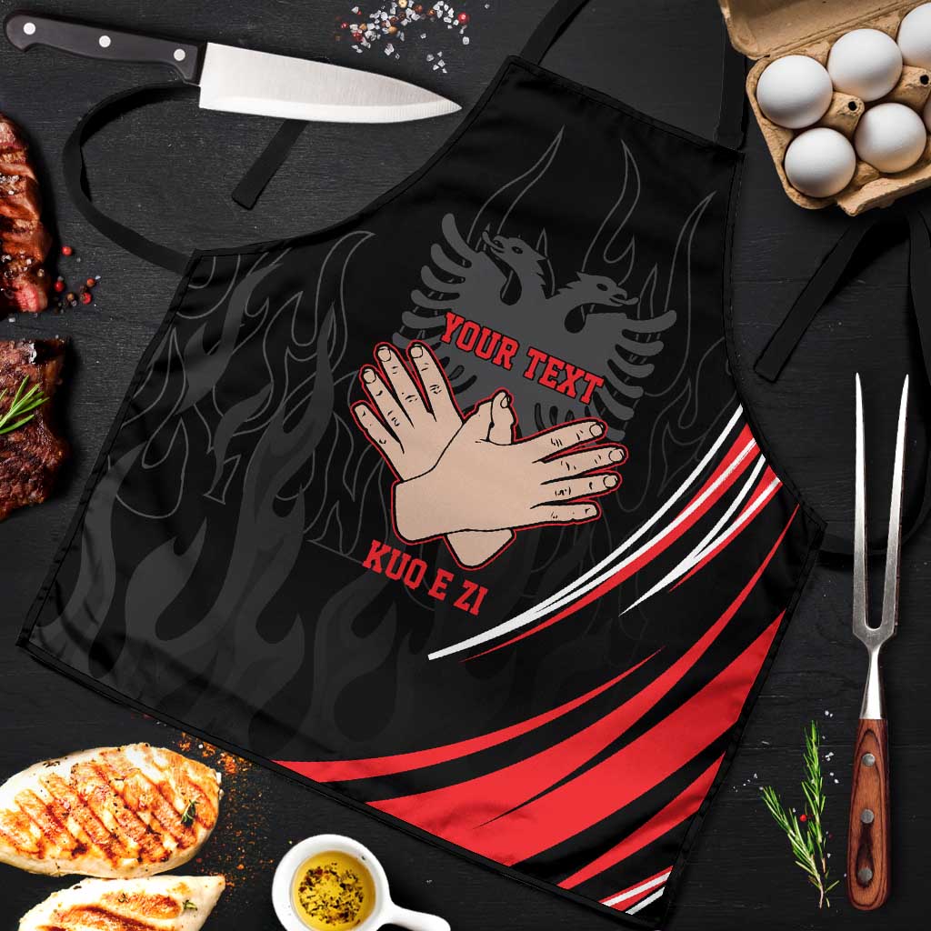 Personalized Shqipe Albania Nation Flag Apron Kuq E Zi Tiranaproud Albanian - Wonder Print Shop
