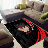 Personalized Shqipe Albania Nation Flag Area Rug Kuq E Zi Tiranaproud Albanian - Wonder Print Shop
