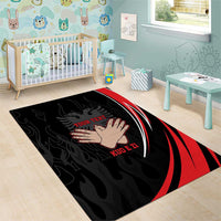 Personalized Shqipe Albania Nation Flag Area Rug Kuq E Zi Tiranaproud Albanian - Wonder Print Shop