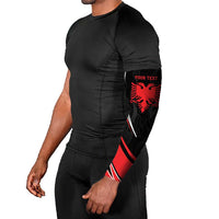 Personalized Shqipe Albania Nation Flag Arm Sleeves Kuq E Zi Tiranaproud Albanian - Wonder Print Shop