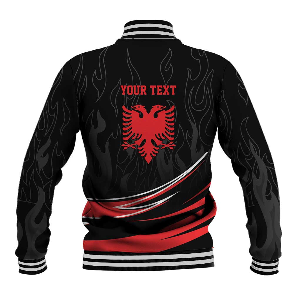 Personalized Shqipe Albania Nation Flag Baseball Jacket Kuq E Zi Tiranaproud Albanian - Wonder Print Shop