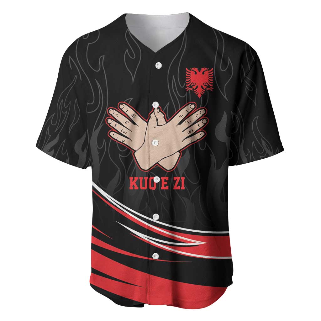 Personalized Shqipe Albania Nation Flag Baseball Jersey Kuq E Zi Tiranaproud Albanian - Wonder Print Shop