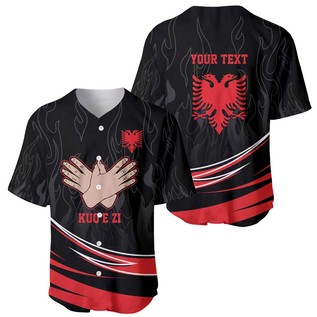 Personalized Shqipe Albania Nation Flag Baseball Jersey Kuq E Zi Tiranaproud Albanian - Wonder Print Shop
