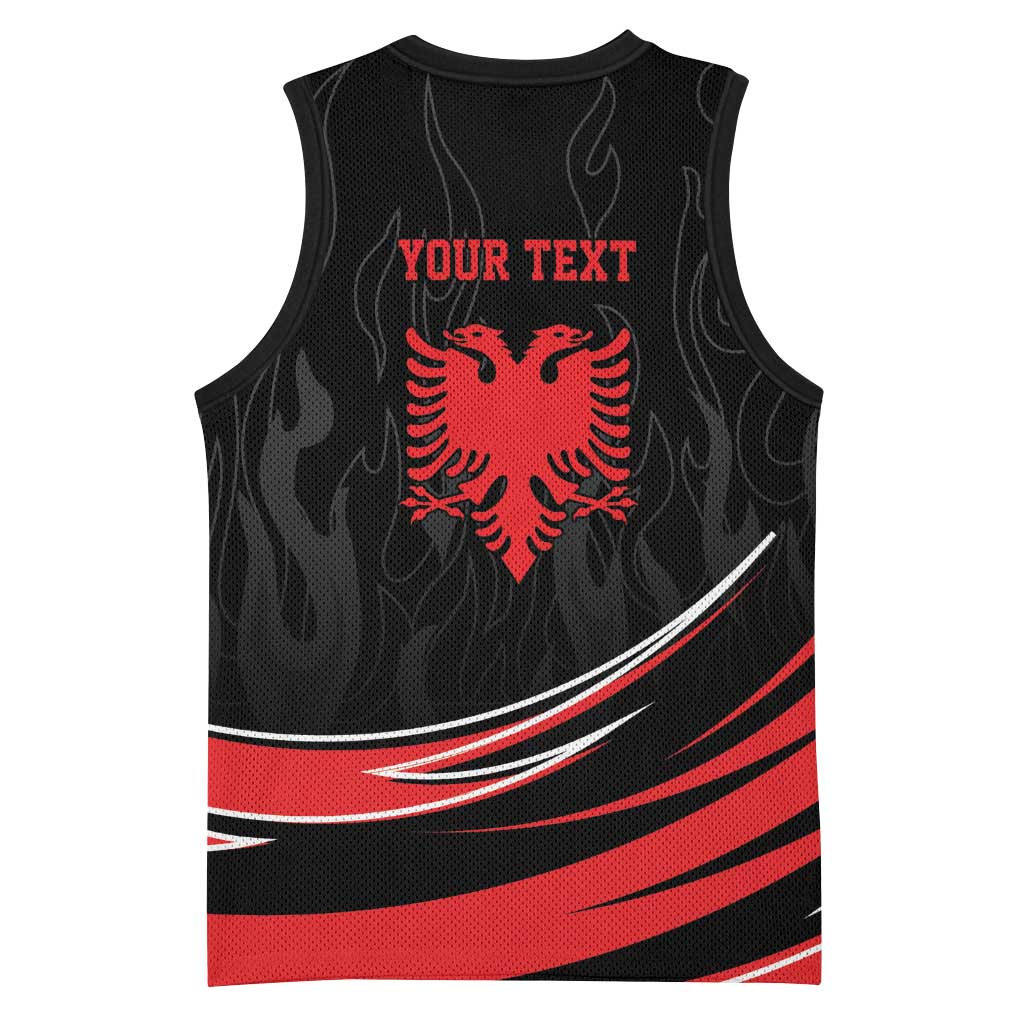 Personalized Shqipe Albania Nation Flag Basketball Jersey Kuq E Zi Tiranaproud Albanian - Wonder Print Shop