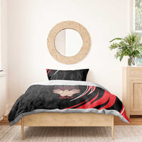 Personalized Shqipe Albania Nation Flag Bedding Set Kuq E Zi Tiranaproud Albanian - Wonder Print Shop