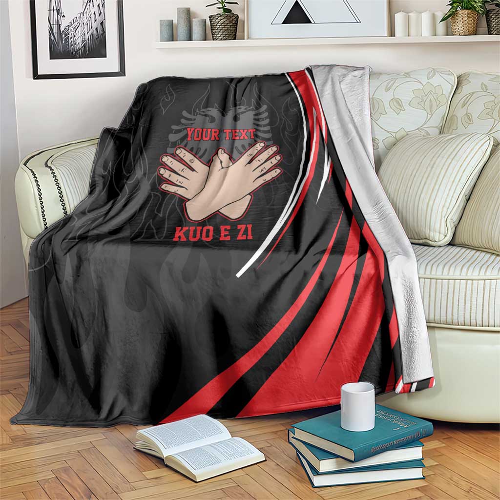 Personalized Shqipe Albania Nation Flag Blanket Kuq E Zi Tiranaproud Albanian - Wonder Print Shop