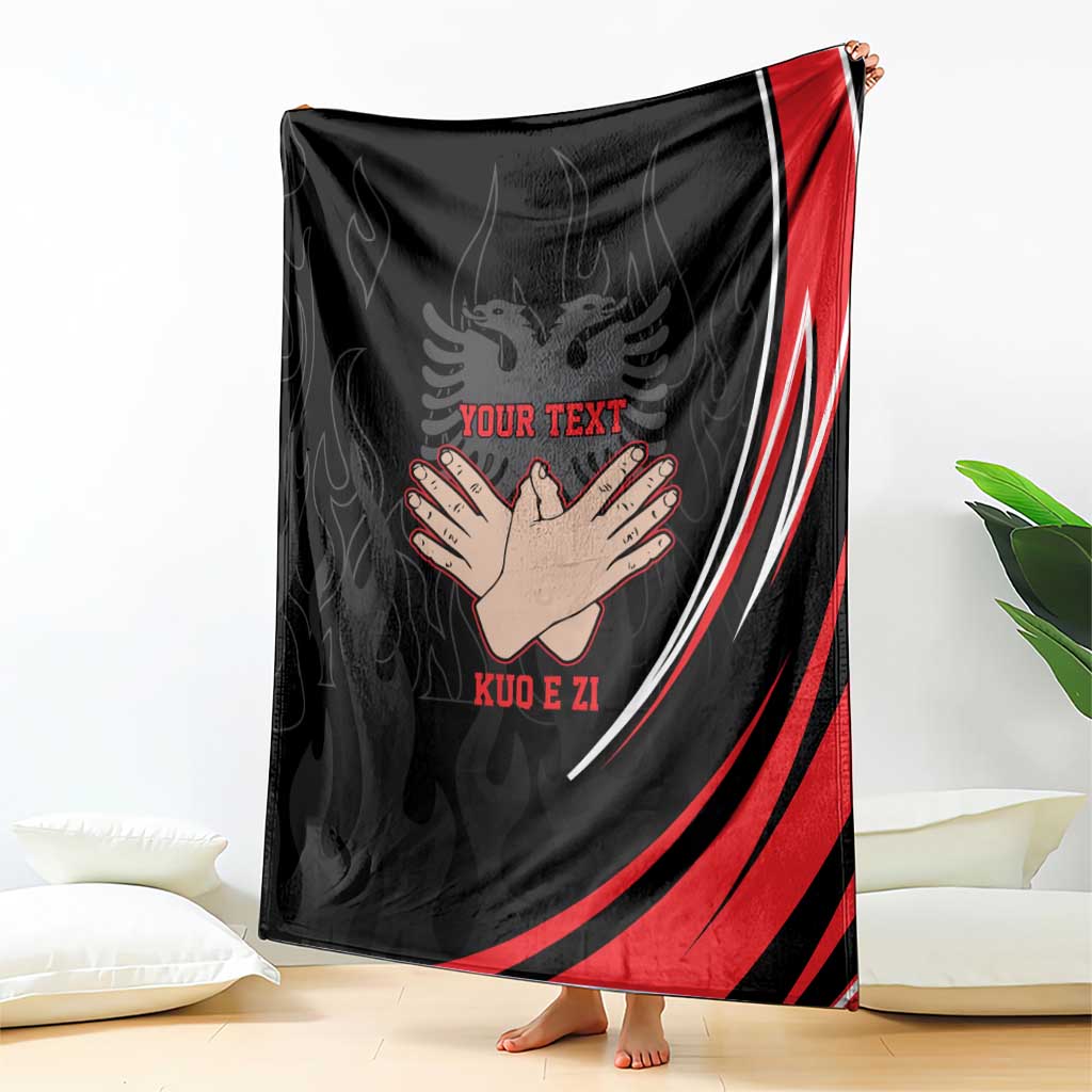 Personalized Shqipe Albania Nation Flag Blanket Kuq E Zi Tiranaproud Albanian - Wonder Print Shop