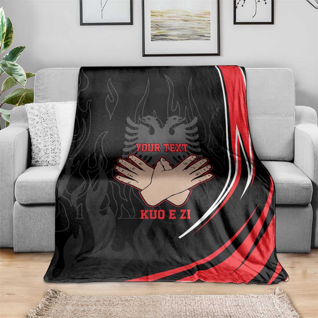 Personalized Shqipe Albania Nation Flag Blanket Kuq E Zi Tiranaproud Albanian - Wonder Print Shop