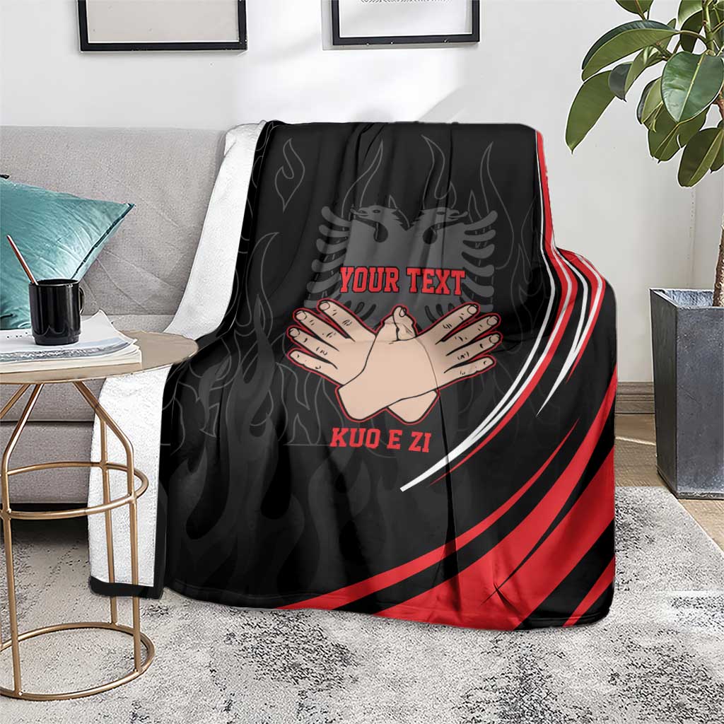 Personalized Shqipe Albania Nation Flag Blanket Kuq E Zi Tiranaproud Albanian - Wonder Print Shop