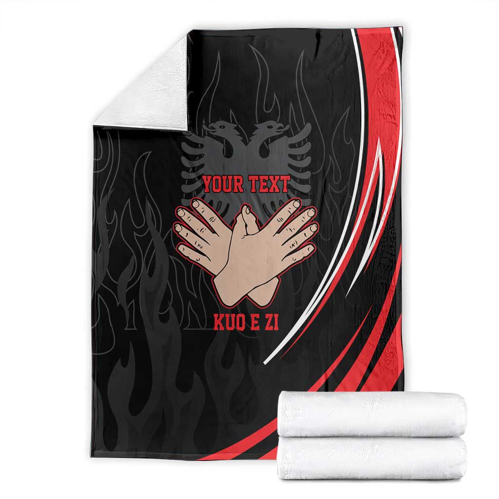Personalized Shqipe Albania Nation Flag Blanket Kuq E Zi Tiranaproud Albanian - Wonder Print Shop