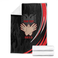 Personalized Shqipe Albania Nation Flag Blanket Kuq E Zi Tiranaproud Albanian - Wonder Print Shop