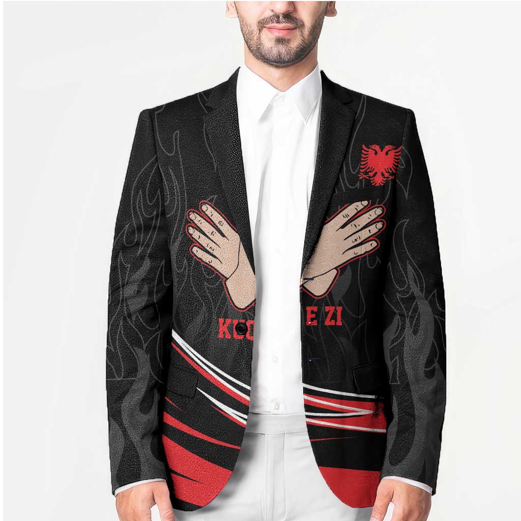 Personalized Shqipe Albania Nation Flag Blazer Kuq E Zi Tiranaproud Albanian - Wonder Print Shop