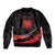 Personalized Shqipe Albania Nation Flag Bomber Jacket Kuq E Zi Tiranaproud Albanian - Wonder Print Shop
