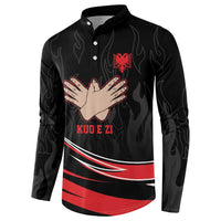 Personalized Shqipe Albania Nation Flag Button Sweatshirt Kuq E Zi Tiranaproud Albanian - Wonder Print Shop