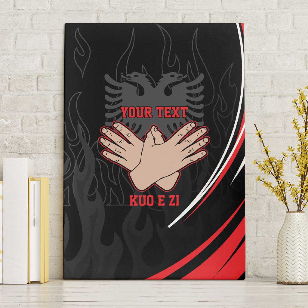 Personalized Shqipe Albania Nation Flag Canvas Wall Art Kuq E Zi Tiranaproud Albanian - Wonder Print Shop