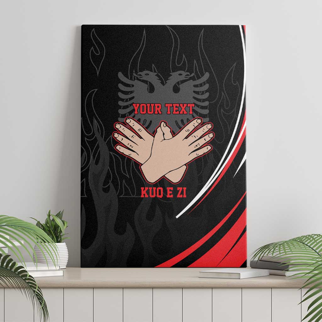 Personalized Shqipe Albania Nation Flag Canvas Wall Art Kuq E Zi Tiranaproud Albanian - Wonder Print Shop