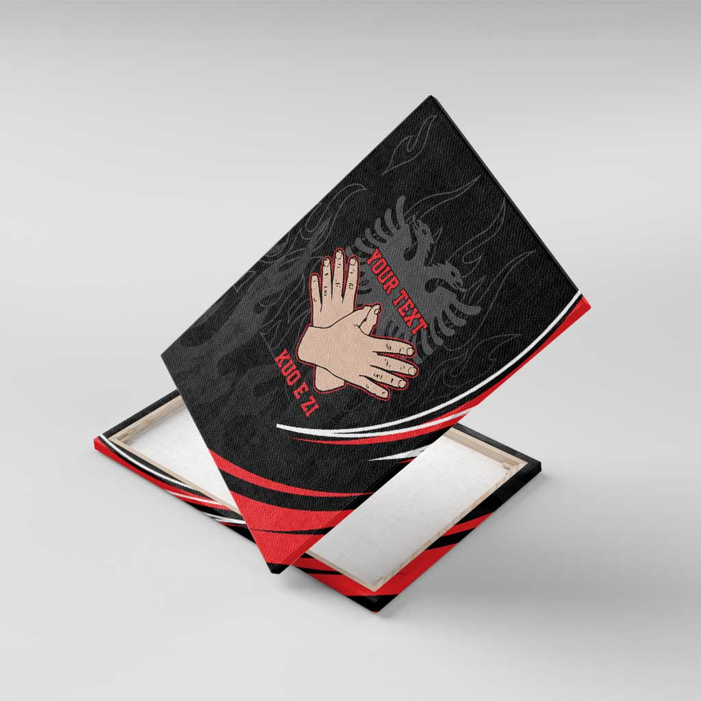 Personalized Shqipe Albania Nation Flag Canvas Wall Art Kuq E Zi Tiranaproud Albanian - Wonder Print Shop