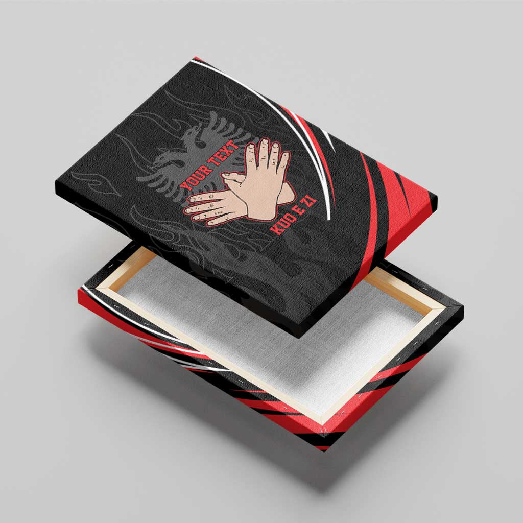 Personalized Shqipe Albania Nation Flag Canvas Wall Art Kuq E Zi Tiranaproud Albanian - Wonder Print Shop
