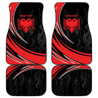 Personalized Shqipe Albania Nation Flag Car Mats Kuq E Zi Tiranaproud Albanian - Wonder Print Shop