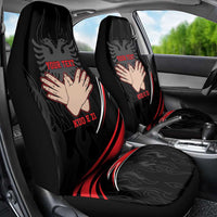 Personalized Shqipe Albania Nation Flag Car Seat Cover Kuq E Zi Tiranaproud Albanian - Wonder Print Shop
