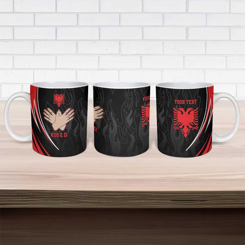 Personalized Shqipe Albania Nation Flag Ceramic Mug Kuq E Zi Tiranaproud Albanian - Wonder Print Shop
