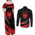 Personalized Shqipe Albania Nation Flag Couples Matching Off Shoulder Maxi Dress and Long Sleeve Button Shirt Kuq E Zi Tiranaproud Albanian - Wonder Print Shop