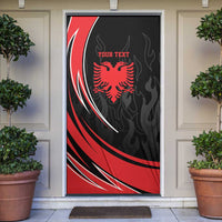 Personalized Shqipe Albania Nation Flag Door Cover Kuq E Zi Tiranaproud Albanian - Wonder Print Shop