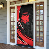 Personalized Shqipe Albania Nation Flag Door Cover Kuq E Zi Tiranaproud Albanian - Wonder Print Shop
