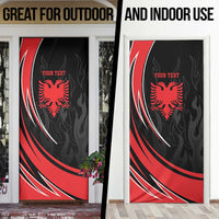 Personalized Shqipe Albania Nation Flag Door Cover Kuq E Zi Tiranaproud Albanian - Wonder Print Shop