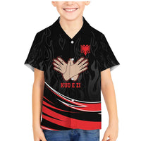 Personalized Shqipe Albania Nation Flag Family Matching Mermaid Dress and Hawaiian Shirt Kuq E Zi Tiranaproud Albanian - Wonder Print Shop