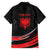Personalized Shqipe Albania Nation Flag Family Matching Off Shoulder Maxi Dress and Hawaiian Shirt Kuq E Zi Tiranaproud Albanian - Wonder Print Shop