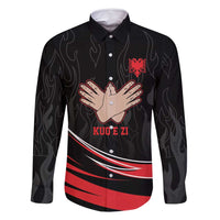 Personalized Shqipe Albania Nation Flag Family Matching Off Shoulder Maxi Dress and Hawaiian Shirt Kuq E Zi Tiranaproud Albanian - Wonder Print Shop