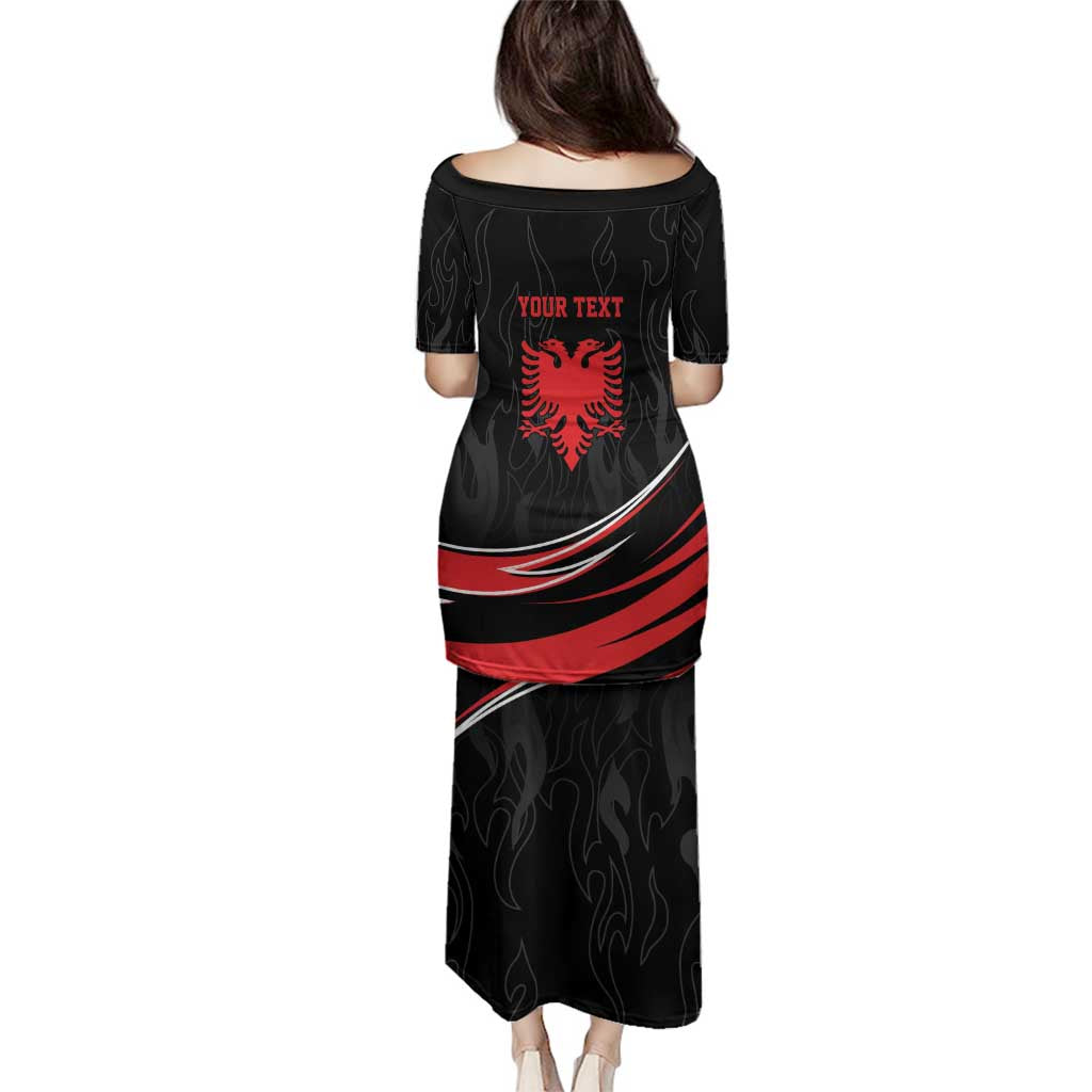 Personalized Shqipe Albania Nation Flag Family Matching Puletasi and Hawaiian Shirt Kuq E Zi Tiranaproud Albanian - Wonder Print Shop
