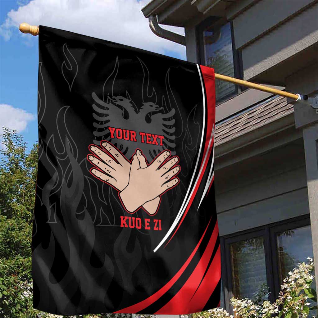 Personalized Shqipe Albania Nation Flag Garden Flag Kuq E Zi Tiranaproud Albanian - Wonder Print Shop
