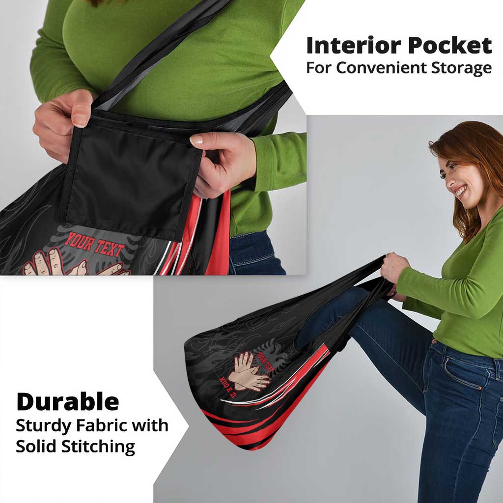 Personalized Shqipe Albania Nation Flag Grocery Bag Kuq E Zi Tiranaproud Albanian - Wonder Print Shop