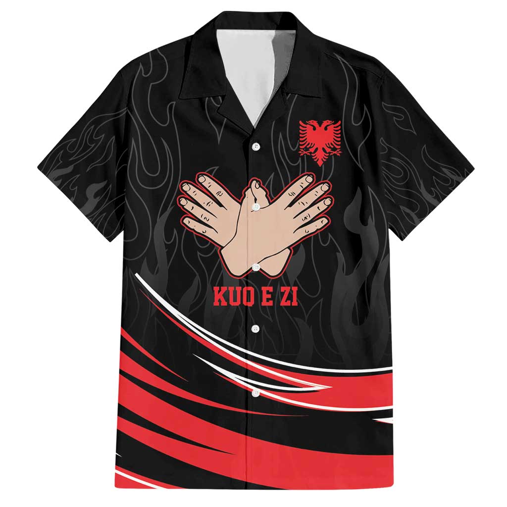 Personalized Shqipe Albania Nation Flag Hawaiian Shirt Kuq E Zi Tiranaproud Albanian - Wonder Print Shop