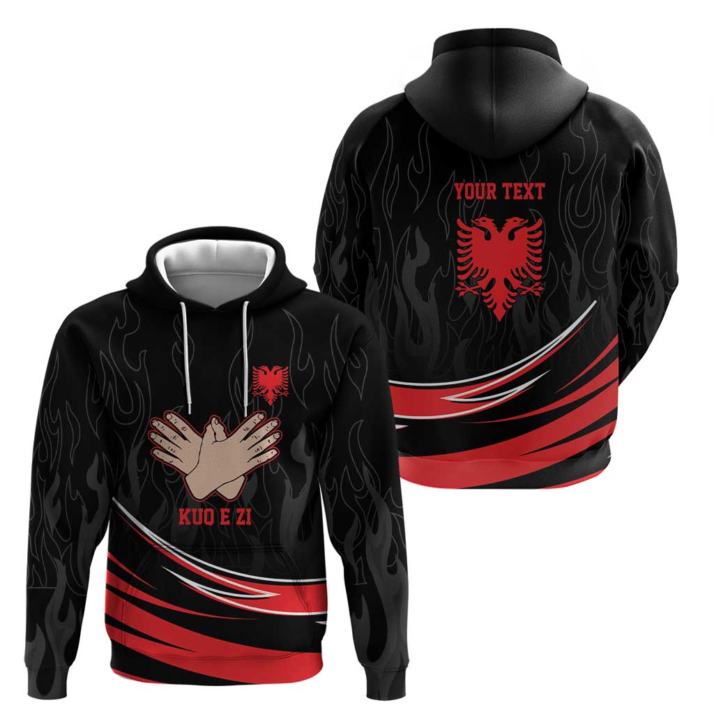 Personalized Shqipe Albania Nation Flag Hoodie Kuq E Zi Tiranaproud Albanian - Wonder Print Shop