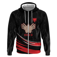 Personalized Shqipe Albania Nation Flag Hoodie Kuq E Zi Tiranaproud Albanian - Wonder Print Shop