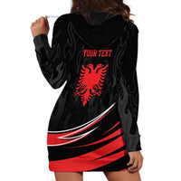 Personalized Shqipe Albania Nation Flag Hoodie Dress Kuq E Zi Tiranaproud Albanian - Wonder Print Shop