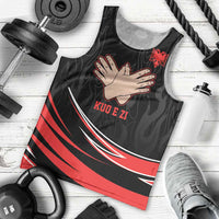 Personalized Shqipe Albania Nation Flag Men Tank Top Kuq E Zi Tiranaproud Albanian - Wonder Print Shop
