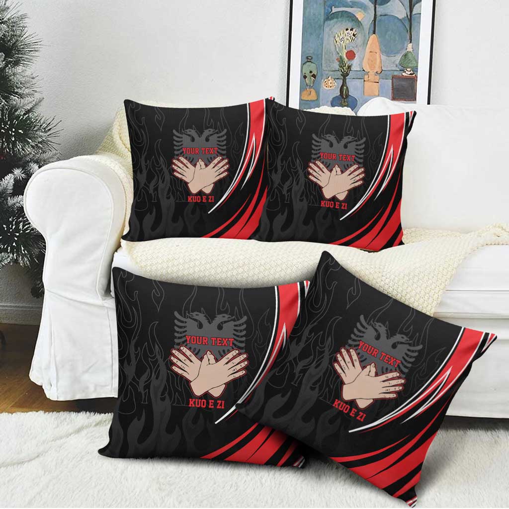 Personalized Shqipe Albania Nation Flag Pillow Cover Kuq E Zi Tiranaproud Albanian - Wonder Print Shop
