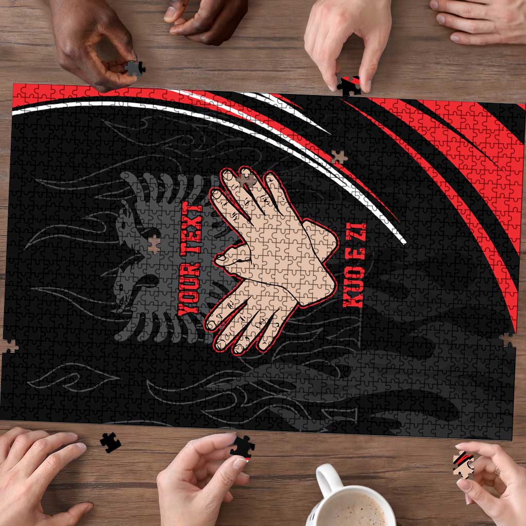 Personalized Shqipe Albania Nation Flag Puzzle Kuq E Zi Tiranaproud Albanian - Wonder Print Shop