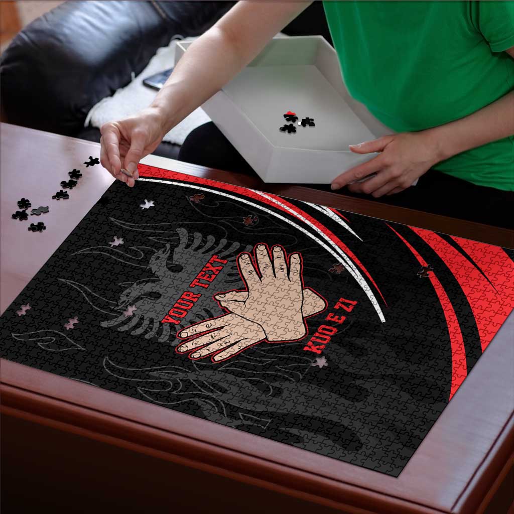 Personalized Shqipe Albania Nation Flag Puzzle Kuq E Zi Tiranaproud Albanian - Wonder Print Shop