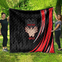 Personalized Shqipe Albania Nation Flag Quilt Kuq E Zi Tiranaproud Albanian - Wonder Print Shop