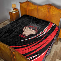 Personalized Shqipe Albania Nation Flag Quilt Kuq E Zi Tiranaproud Albanian - Wonder Print Shop