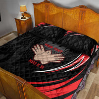 Personalized Shqipe Albania Nation Flag Quilt Bed Set Kuq E Zi Tiranaproud Albanian - Wonder Print Shop