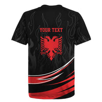 Personalized Shqipe Albania Nation Flag Rugby Jersey Kuq E Zi Tiranaproud Albanian - Wonder Print Shop