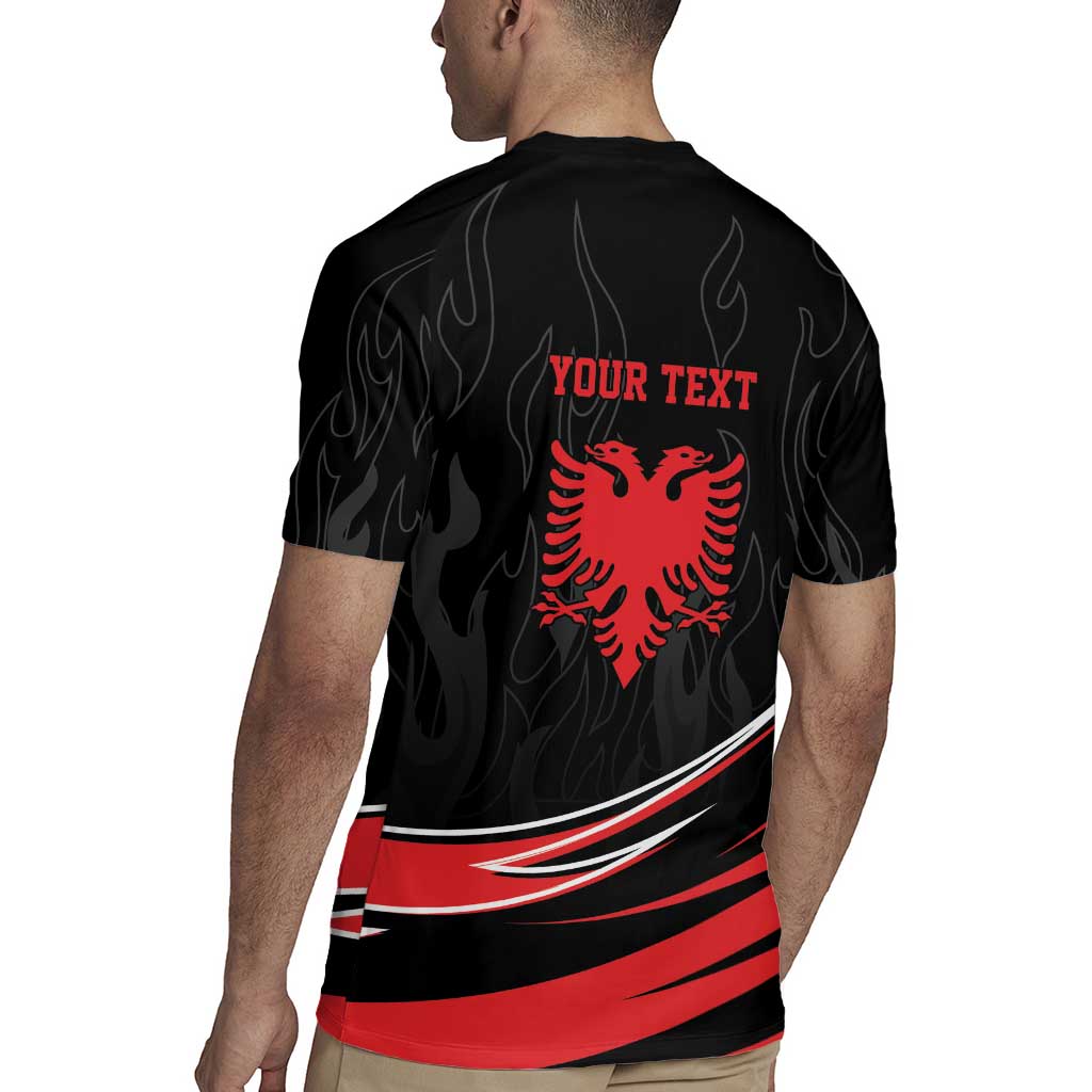 Personalized Shqipe Albania Nation Flag Rugby Jersey Kuq E Zi Tiranaproud Albanian - Wonder Print Shop